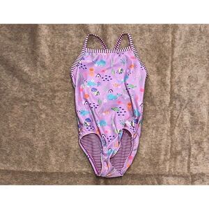 Beautiful Dolfin Uglies Girls One-Piece Swim Suit -Norrie- Size 10 Purple Fun co
